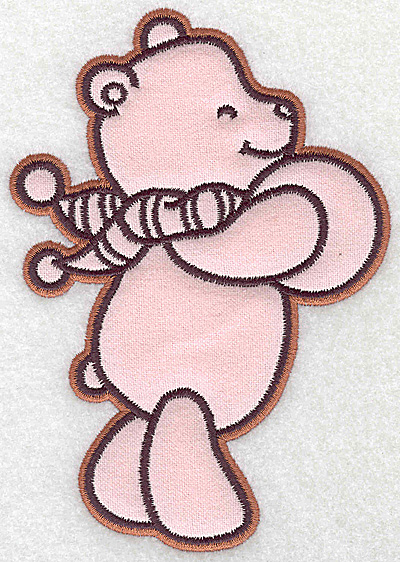 Embroidery Design: Bear with ball applique 4.27w X 6.10h