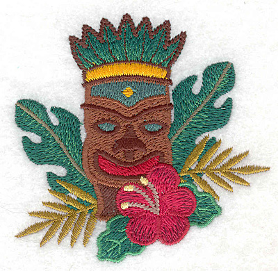 Embroidery Design: Tiki small  3.31"h x 3.39"w