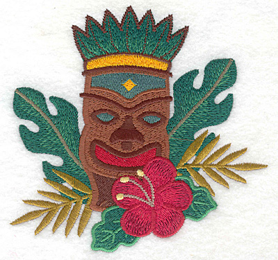 Embroidery Design: Tiki medium  4.94"h x 5.09"w