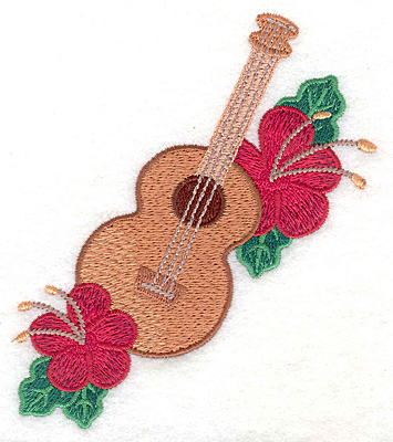 Embroidery Design: Ukulele small  4.57"h x 3.96"w