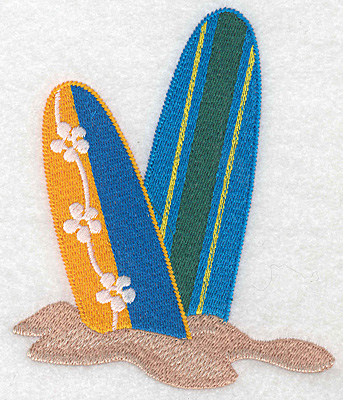Embroidery Design: Surf boards medium  4.97"h x 4.14"w