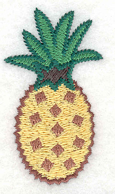 Embroidery Design: Pineapple small  2.48"h x 1.47"w