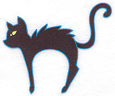 Embroidery Design: Black cat 5.62w X 4.86h