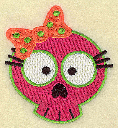 Embroidery Design: Little girl skull 3.19w X 3.50h