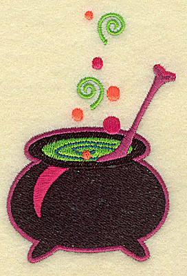 Embroidery Design: Witches cauldron small 2.56w X 3.75h