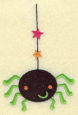 Embroidery Design: Spider hanging on web small 2.58w X 3.89h
