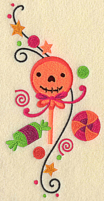 Embroidery Design: Halloween Treats large 6.89w X 3.38h
