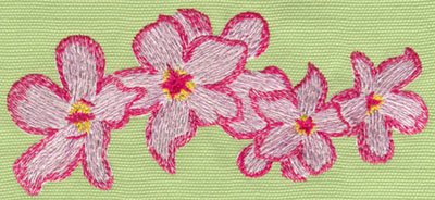 Embroidery Design: Heavenly Hibiscus Group6.01" x 2.72"