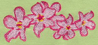 Embroidery Design: Heavenly Hibiscus Group (small)4.00" x 1.83"