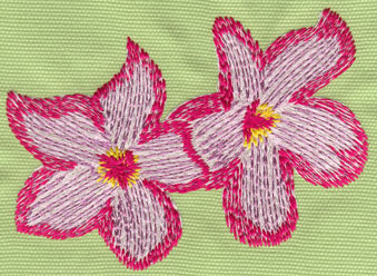 Embroidery Design: Two Heavenly Hibiscus4.48" x 3.29"