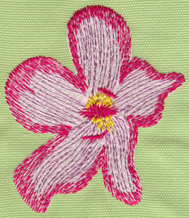 Embroidery Design: Heavenly Hibiscus Single3.55" x 4.16"