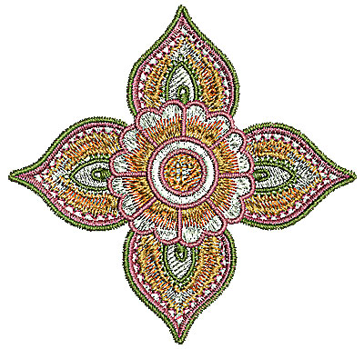 Embroidery Design: Henna design 4 3.14w X 3.05h