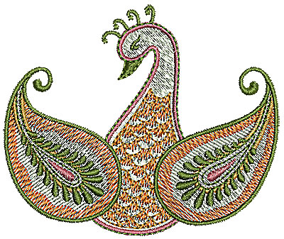 Embroidery Design: Henna bird 1 3.17w X 2.65h