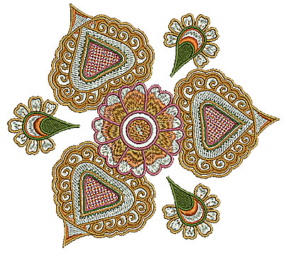 Embroidery Design: Henna flower 6 5.51w X 4.93h