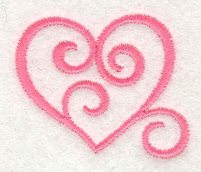 Embroidery Design: Swirly Heart1.73w X 1.46h