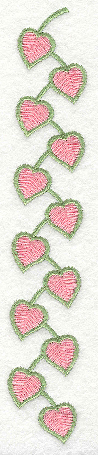 Embroidery Design: Heart Vine Large1.11w X 6.99h