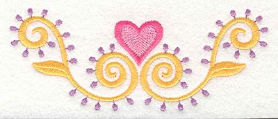 Embroidery Design: Heart Motif 2 Large5.00w X 2.00h