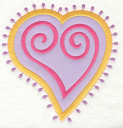 Embroidery Design: Heart Motif Large applique4.82w X 5.00h