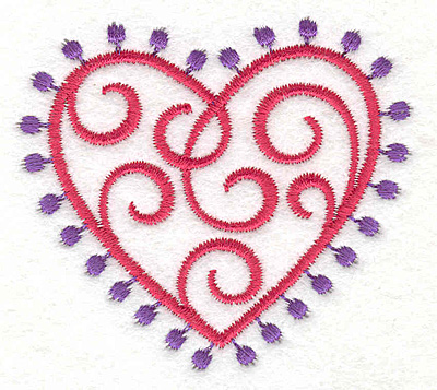 Embroidery Design: Fashion Heart2.59w X 2.30h