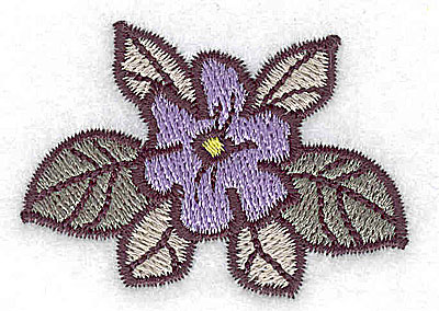 Embroidery Design: Blossom with leaves 2.02w X 1.41h