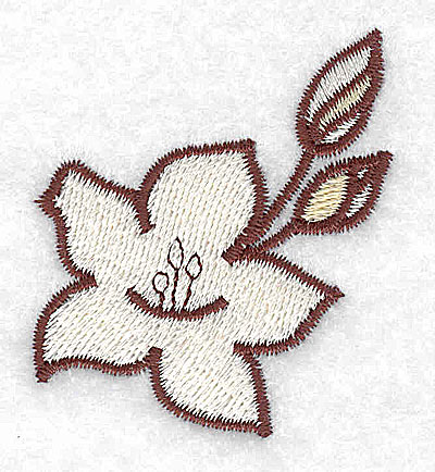 Embroidery Design: Lily with buds 1.84w X 2.14h