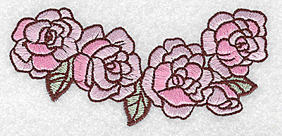 Embroidery Design: Roses 3.81w X 1.76h