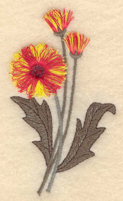Embroidery Design: Flower B fringe2.20w X 3.82h