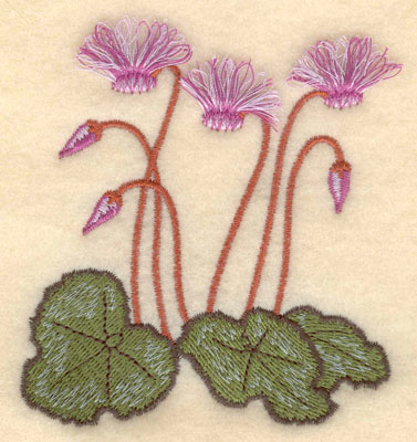 Embroidery Design: Cyclamen fringe3.41w X 3.75h