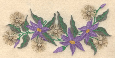 Embroidery Design: Clematis fringe6.96w X 3.29h