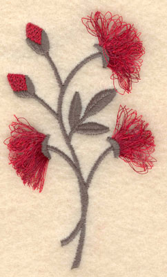 Embroidery Design: Flower C fringe2.10w X 3.81h