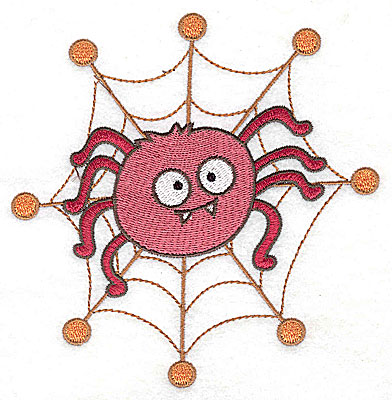 Embroidery Design: Spider in web 4.88w X 4.99h