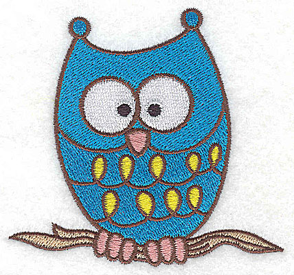 Embroidery Design: Owl 3.46w X 3.29h
