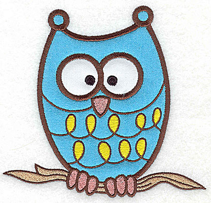 Embroidery Design: Owl double applique 5.18w X 4.94h