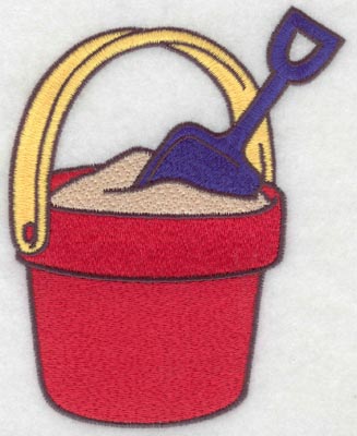 Embroidery Design: Beach pail large4.42w X 5.62h