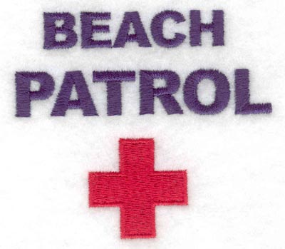 Embroidery Design: Beach patrol3.16w X 2.79h
