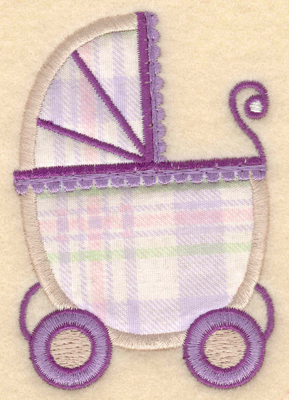 Embroidery Design: Baby carriage applique2.70"w X 3.88"h