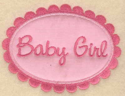 Embroidery Design: Baby Girl applique3.91"w X 2.95"h