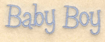 Embroidery Design: Baby boy text2.79"w X 0.90"h