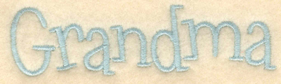 Embroidery Design: Grandma3.91"w X 1.07"h