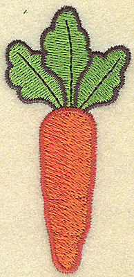 Embroidery Design: Single carrot vertical large 1.58w X 3.34h
