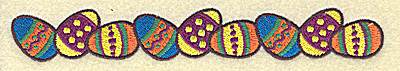 Embroidery Design: Easter egg border 6.98w X 1.00h