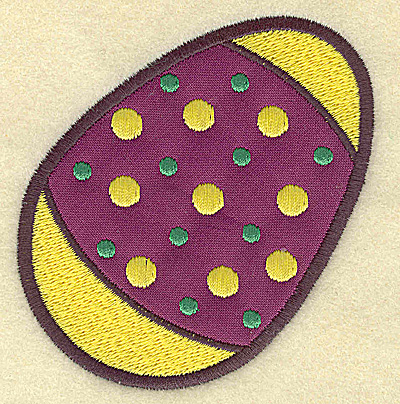 Embroidery Design: Easter egg B single applique 3.31w X 3.58h