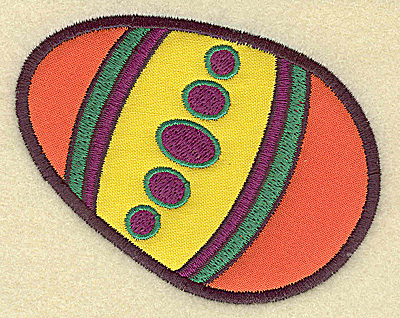 Embroidery Design: Easter egg C double applique 3.81w X 2.97h