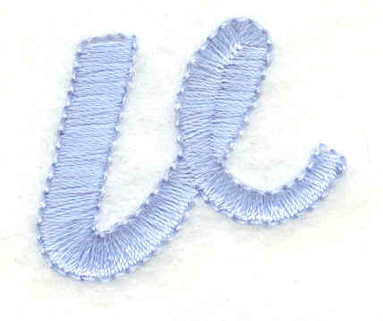 Embroidery Design: v lower case 1.15w X 0.95h