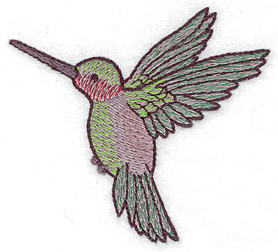 Embroidery Design: Hummingbird 108 small 3.46w X 3.07h