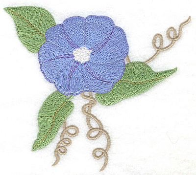 Embroidery Design: Morning Glory blue large 4.98w X 4.50h