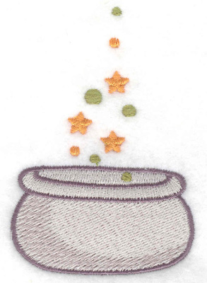Embroidery Design: Witches cauldron 2.42w X 3.52h