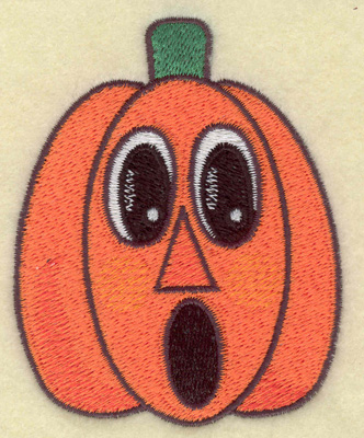 Embroidery Design: Surprised pumpkin 2.84w X 3.55h