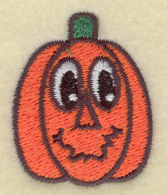 Embroidery Design: Pumpkin smiling small 1.43w X 1.78h