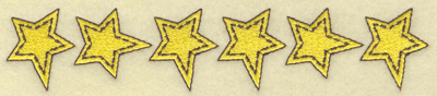 Embroidery Design: Row of stars 6.85w X 1.34h
